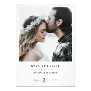 simple modern save the date magnet with photo