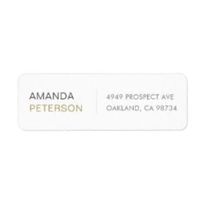 modern minimalist return address label