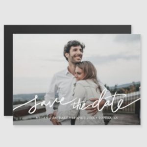 Simple save the date magnet with photo.