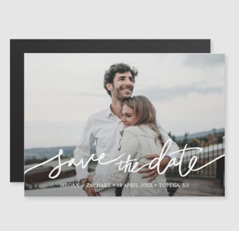 Simple save the date magnet with photo.