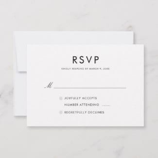Simple rustic wood motif wedding rsvp card
