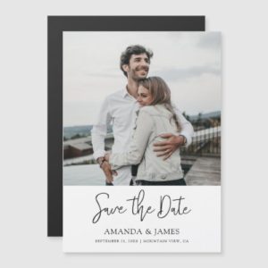 Magnetic wedding iinvitation save the dates with photo.